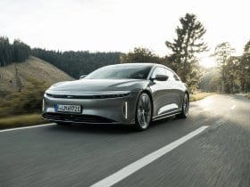 Lucid Air driving in Germany