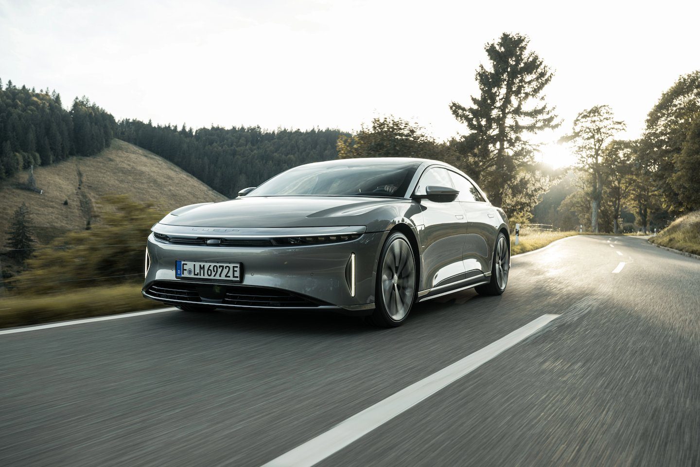 Lucid Air driving in Germany