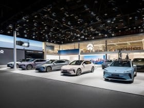 Nio's booth at an AutoShow