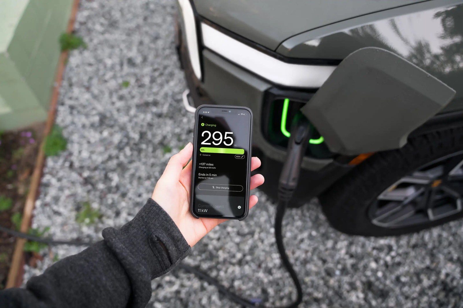 Rivian vehicle charging