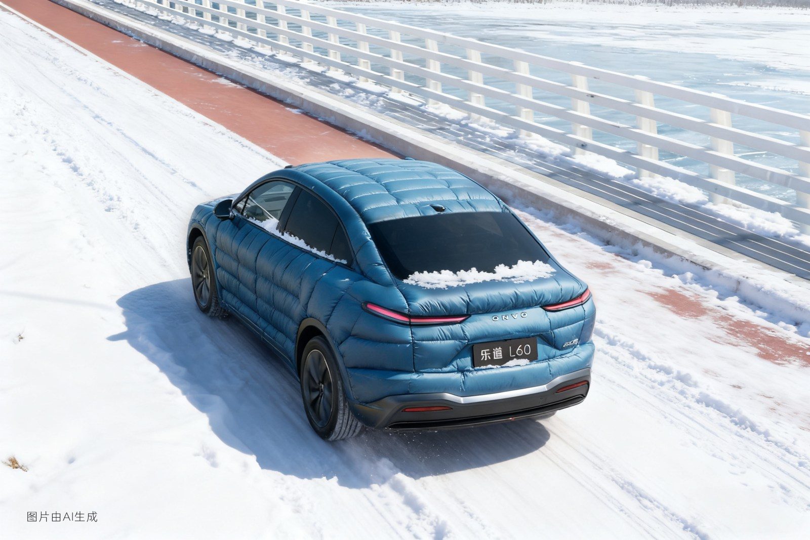 Onvo L60 driving in the snow
