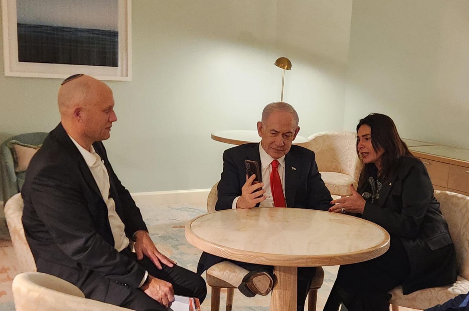 Israel's prime minister Netanyahu in a conference with Elon Musk