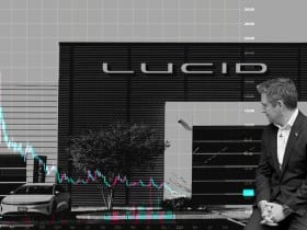Collage with Lucid's Interim CEO Marc Winterhoff