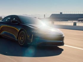 Lucid Air on the racetrack