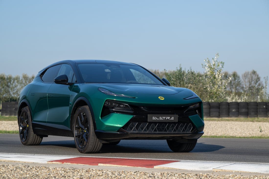 Lotus Eletre on a racetrack