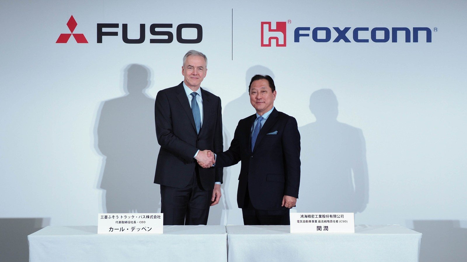 Agreement between MFTBC's CEO Karl Deppen and Foxconn's CSO for EVs, Jun Seki