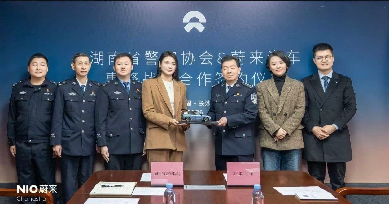 Nio signing ceremony with the Hunan Police