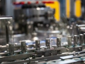 Panasonic's Lithium-ion batteries on a manufacturing assembly line