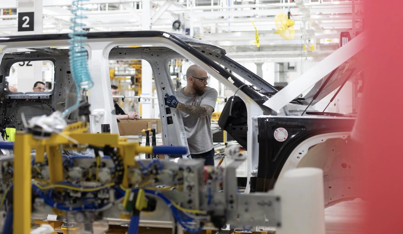 Rivian R2 production line