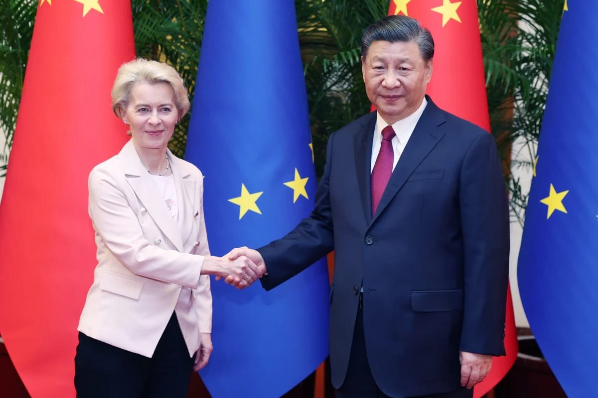 China's Ji Xinping and European Commission's Ursula Von der Leyen