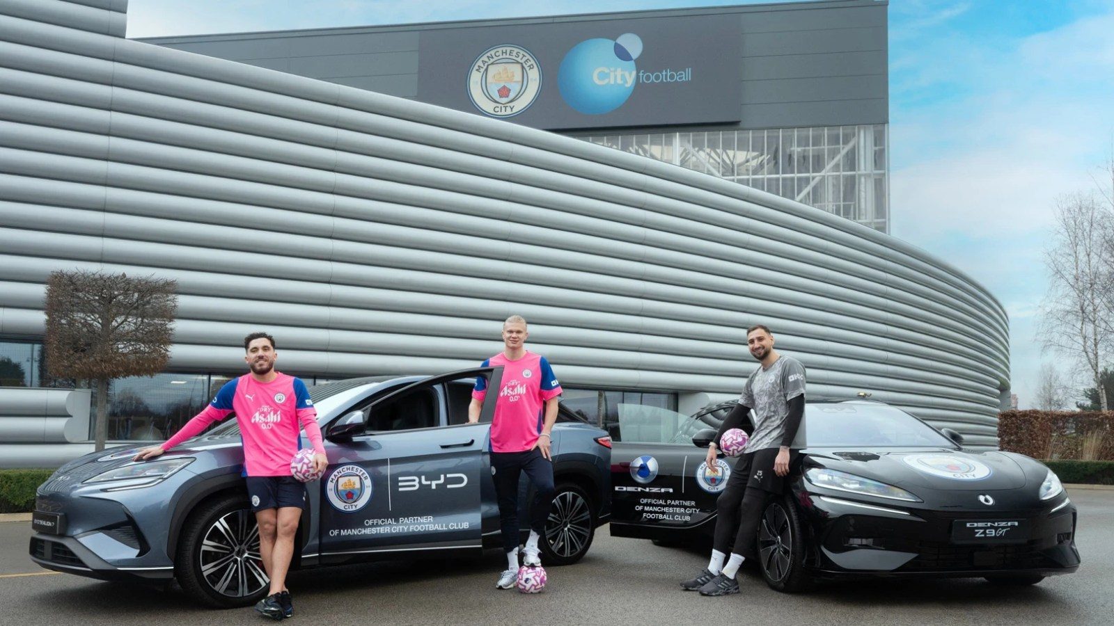BYD with Manchester City players