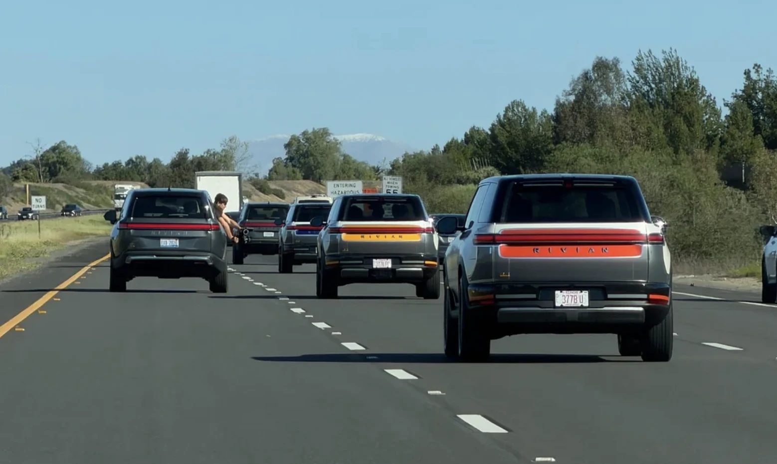 Rivian R2 driving in the US