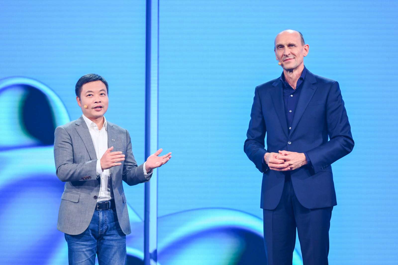 XPeng's Founder and CEO with VW Executive