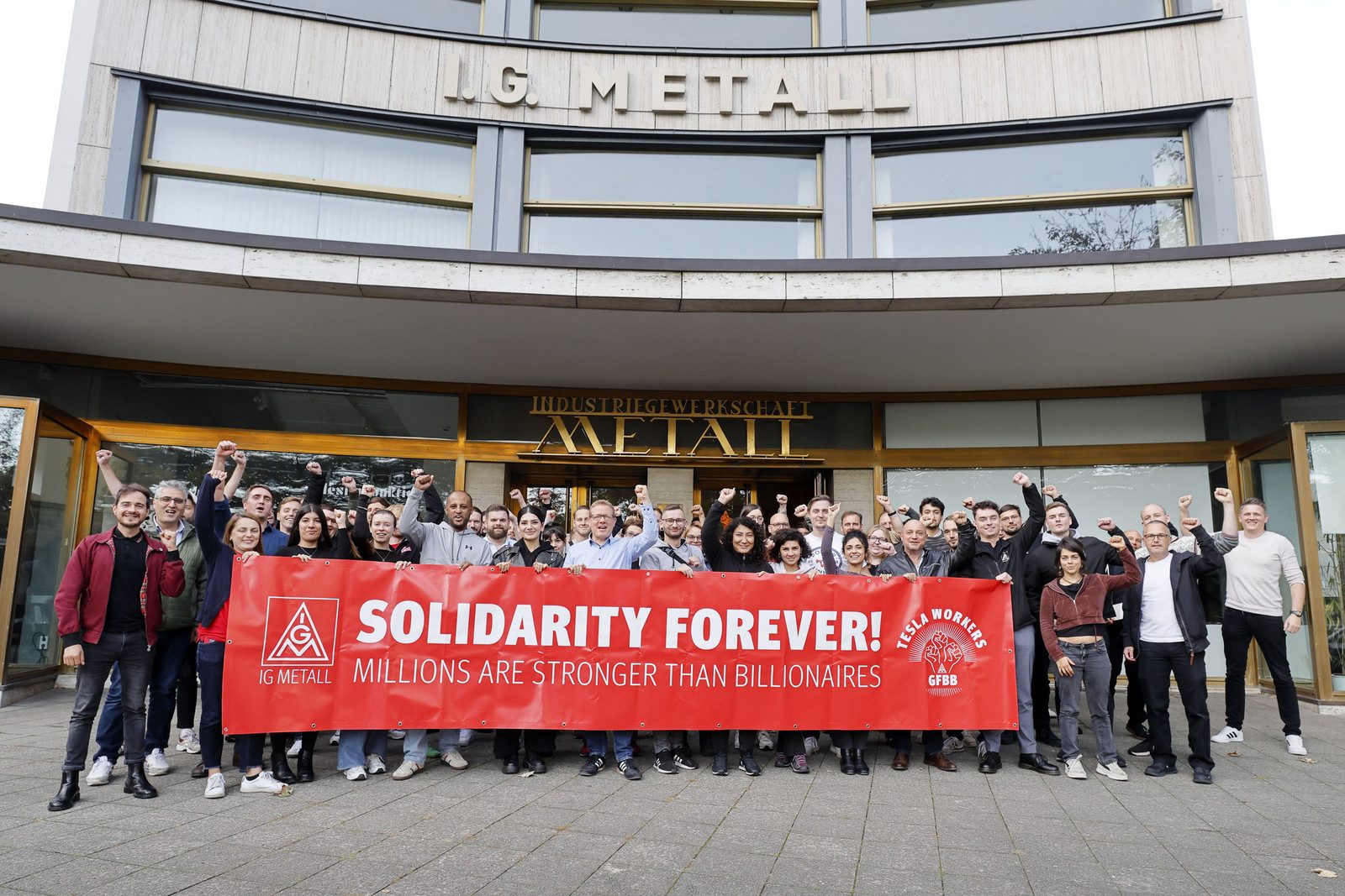 IG Metall in solidarity with Tesla workers in late 2023