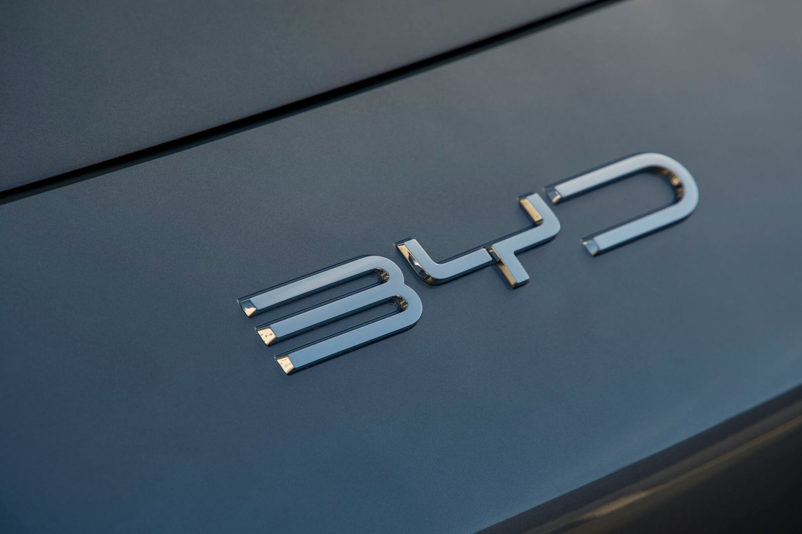 BYD's logo in a car