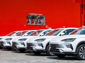 BYD shipping vehicles from China