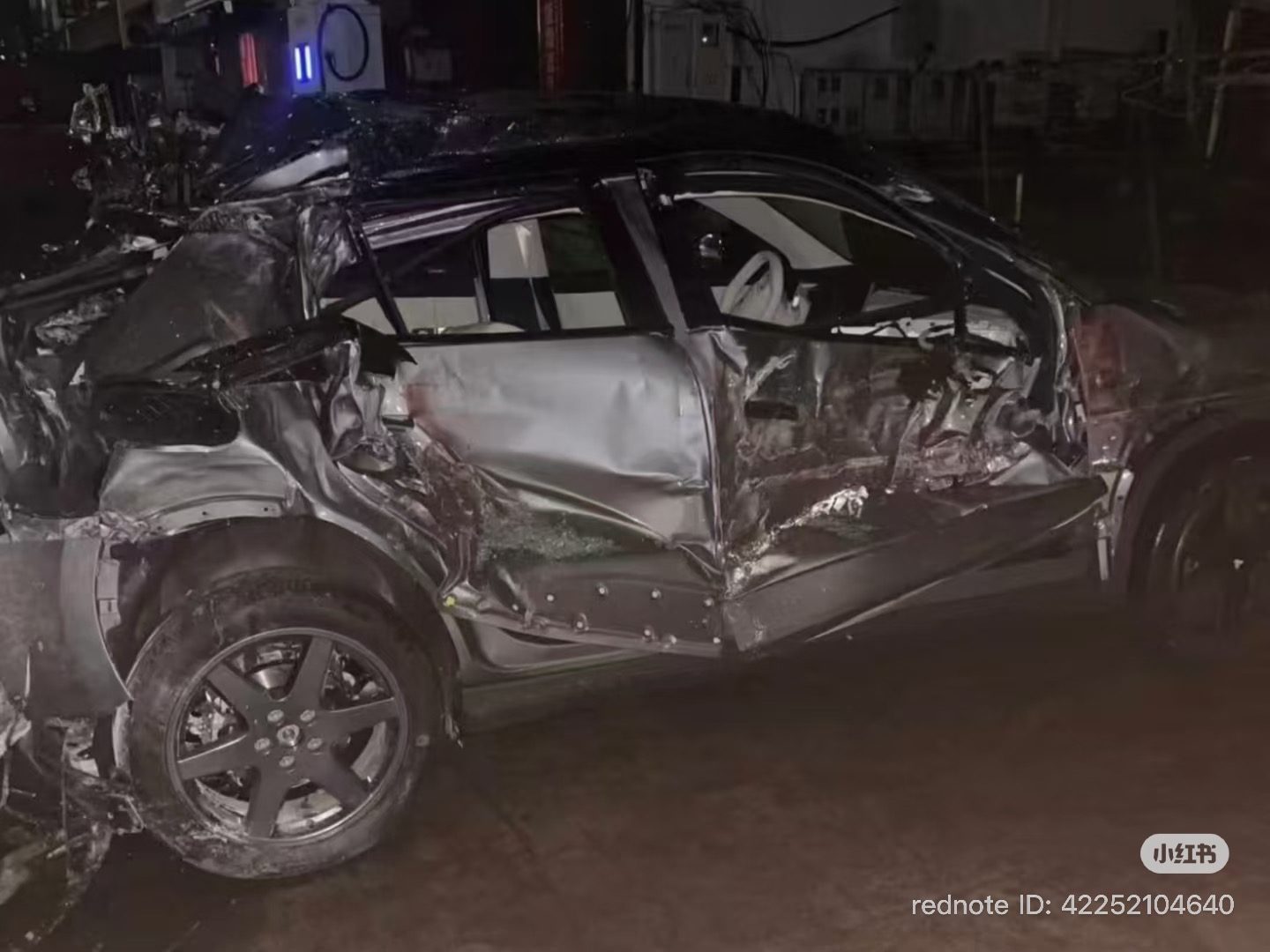 Firefly car after an acciddent in China