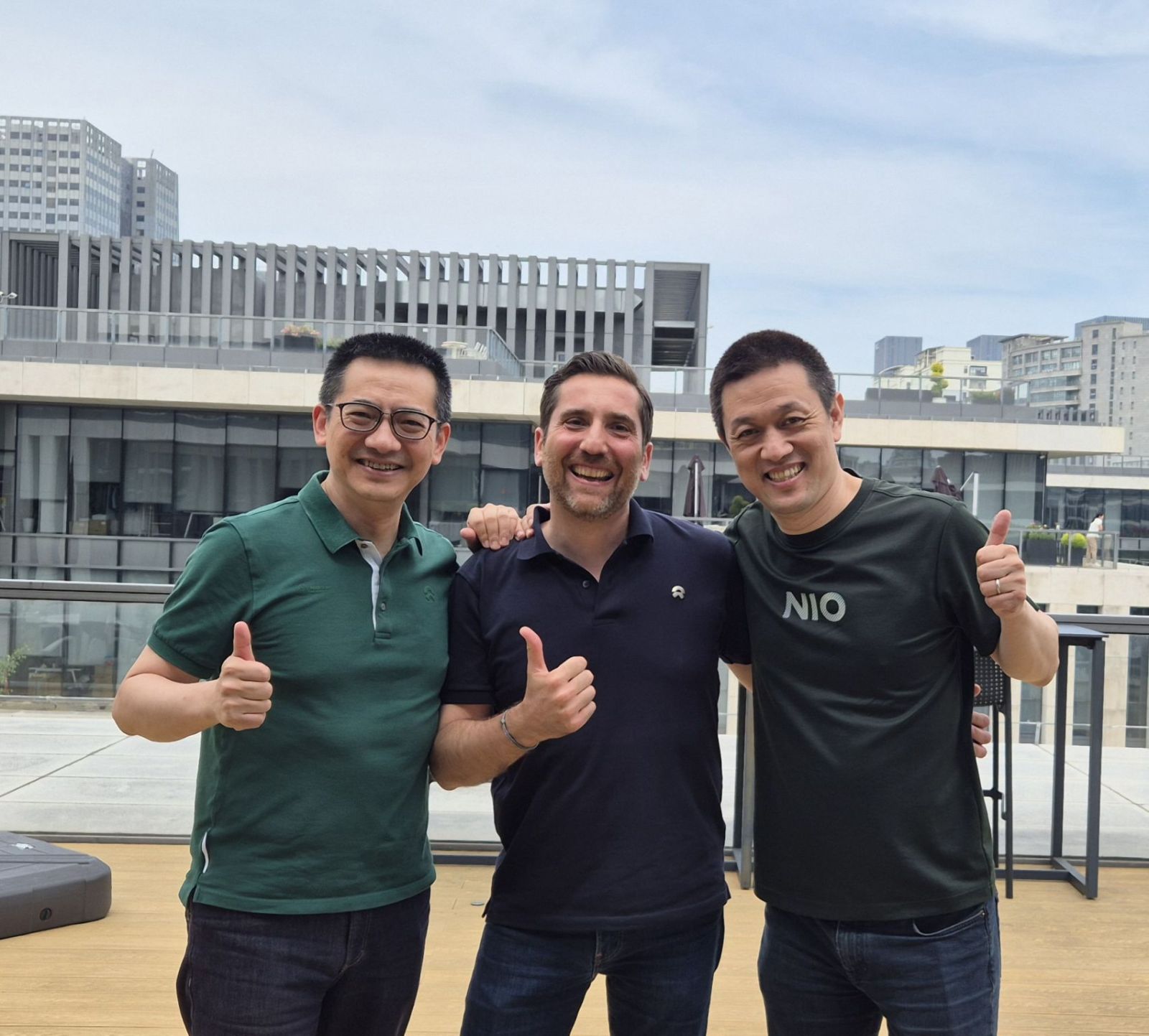 Nio Germany chief with the founders in China