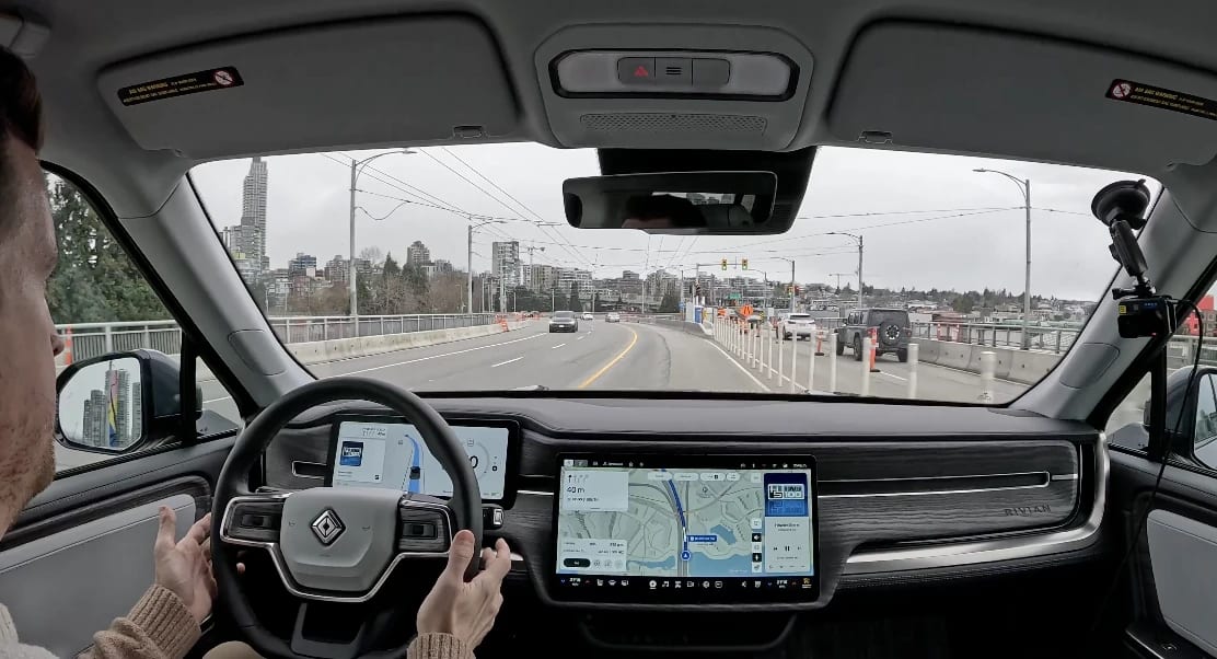 Devin Olsen testing Rivian's UHF
