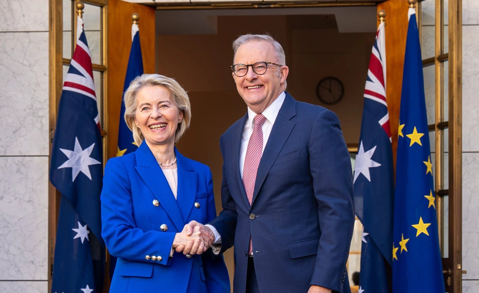 Ursula von der Leyen and Anthony Albanese