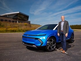 Sterling Anderson at Milford Proving Ground with an Equinox EV