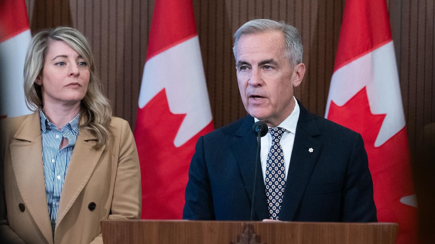Melanie Joly with Canada's PM Mark Carney