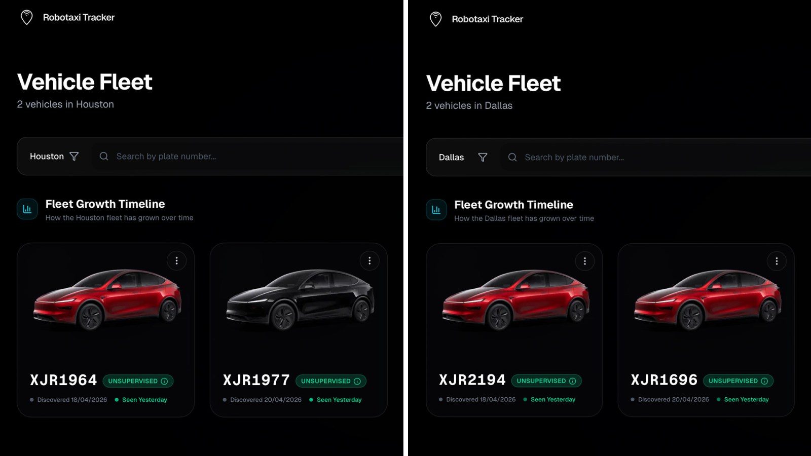 Tesla Robotaxi Fleet