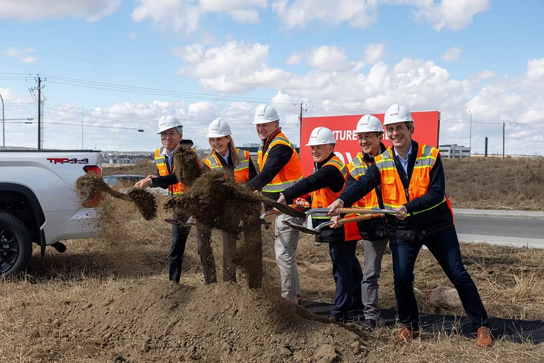 Toyota groundbreaking Alberta Parts Facility