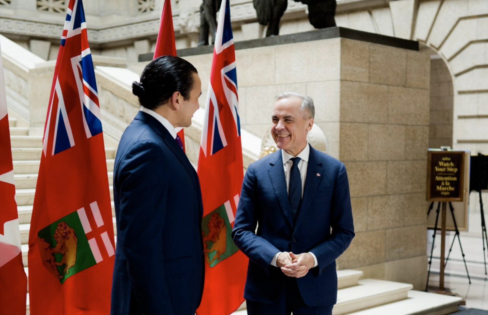 Manitoba Premier Wab Kinew and Prime Minister Mark Carney