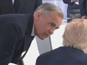 Mark Carney and Donald Trump at the G7 Summit
