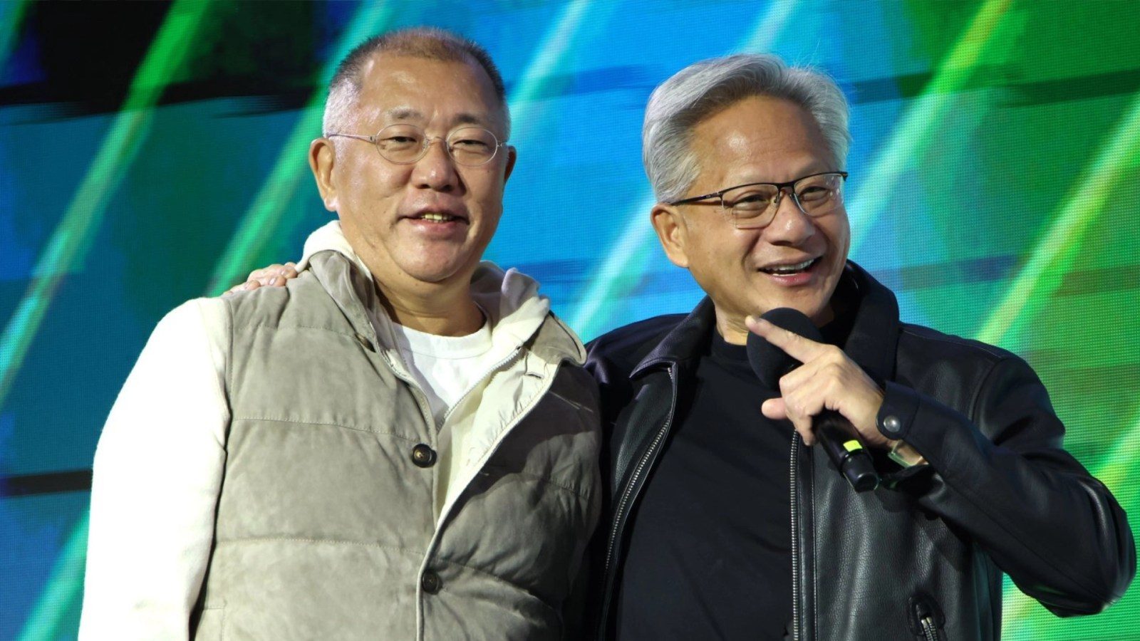 Jensen Huang and Chung Eui-sun