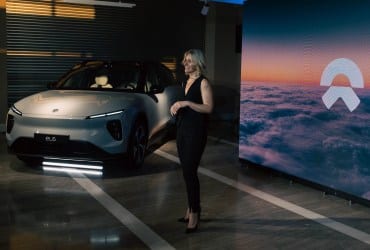 Nio's showroom in Greece