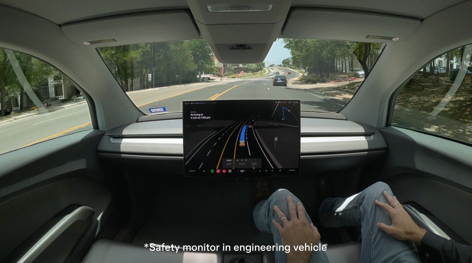 Cybercab driverless test