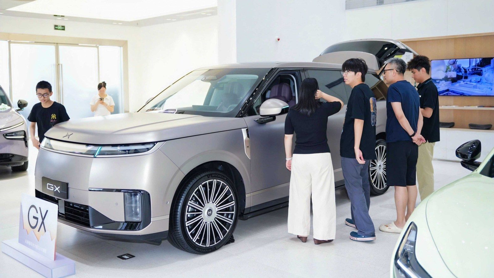 XPeng GX at a showroom in China