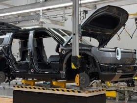 Rivian R2 at the factory