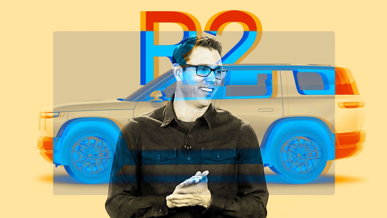 Rivian founder RJ Scaringe with R2