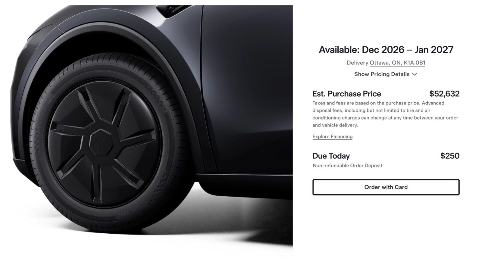 Tesla Model Y Canada
