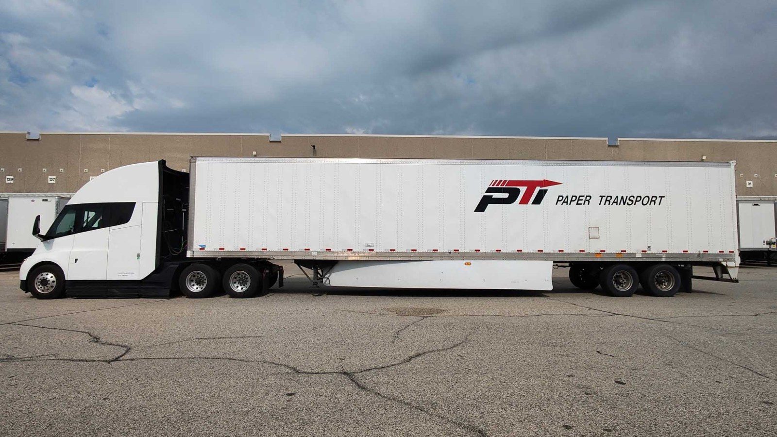 Paper Transport using a Tesla Semi