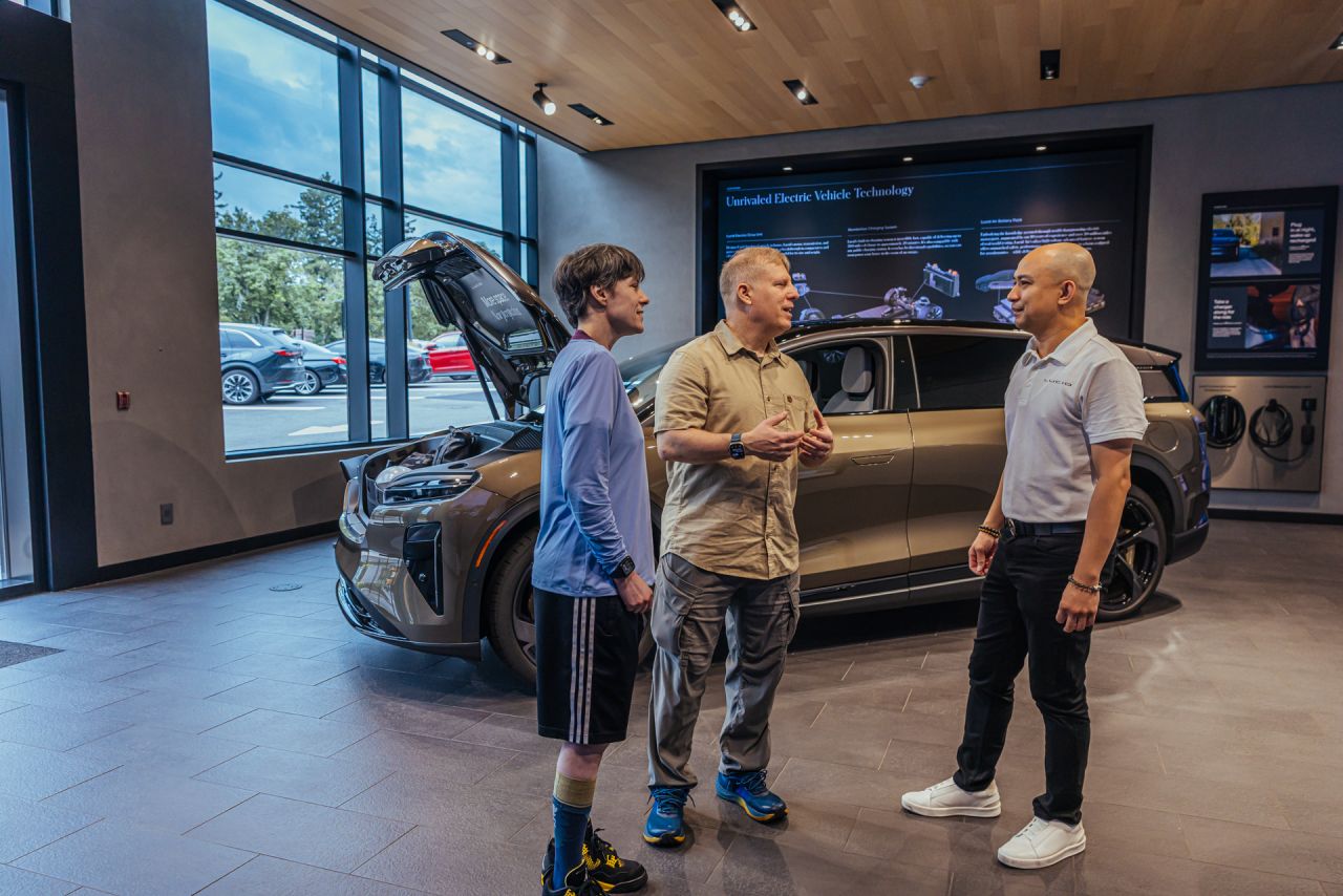 Lucid Gravity in a showroom
