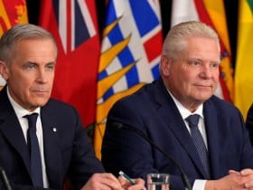 Ontario Premier Doug Ford and Mark Carney