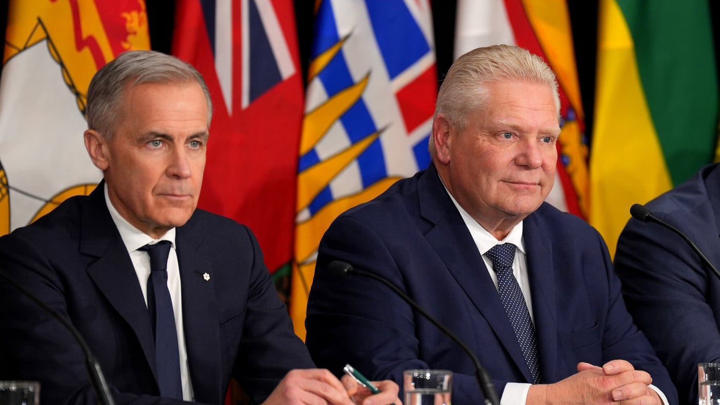 Ontario Premier Doug Ford and Mark Carney