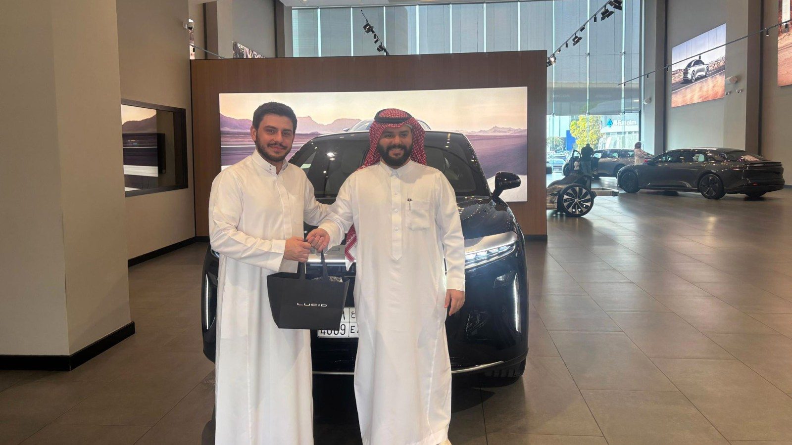 Lucid showroom in Saudi Arabia