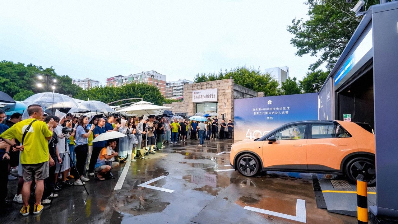 Nio's first Gen-5 battery swap station in China