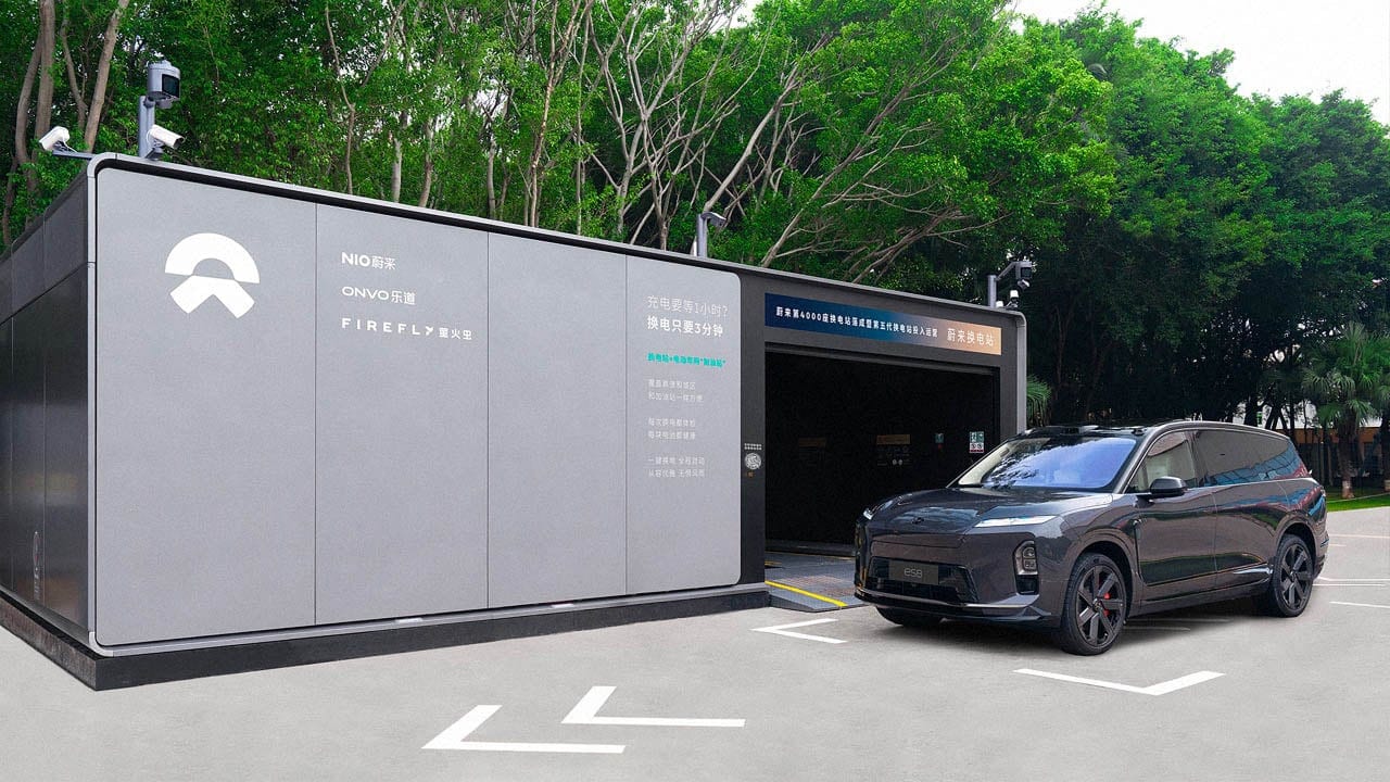 Nio's Gen-5 battery swap station