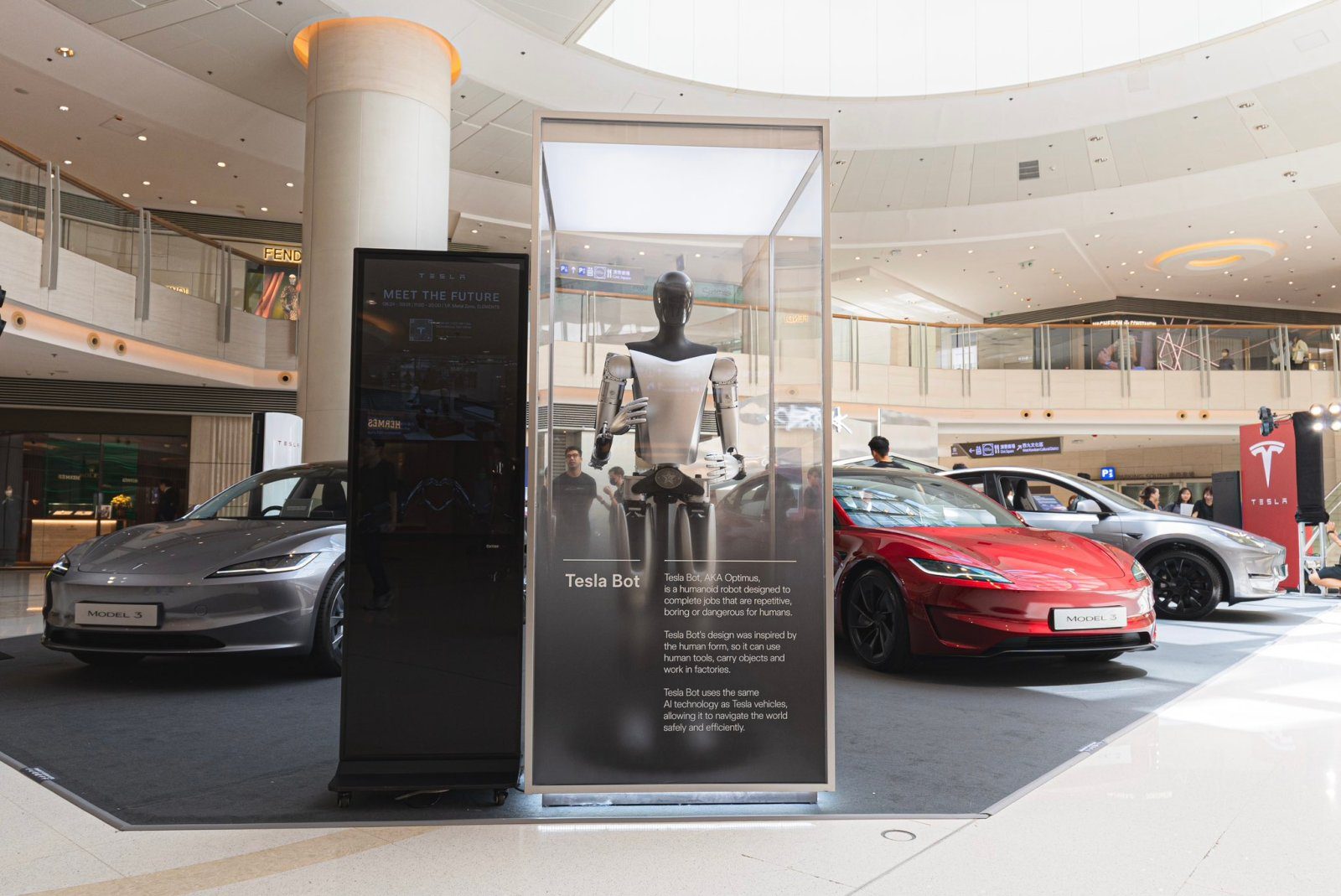 Tesla showroom in Hong Kong