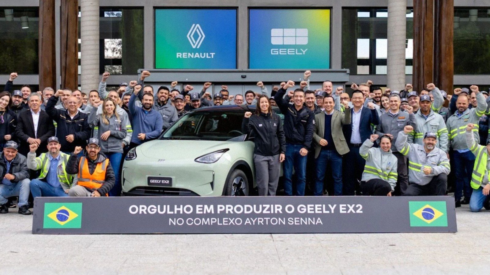 Renault Geely plant with EX2 vehicle