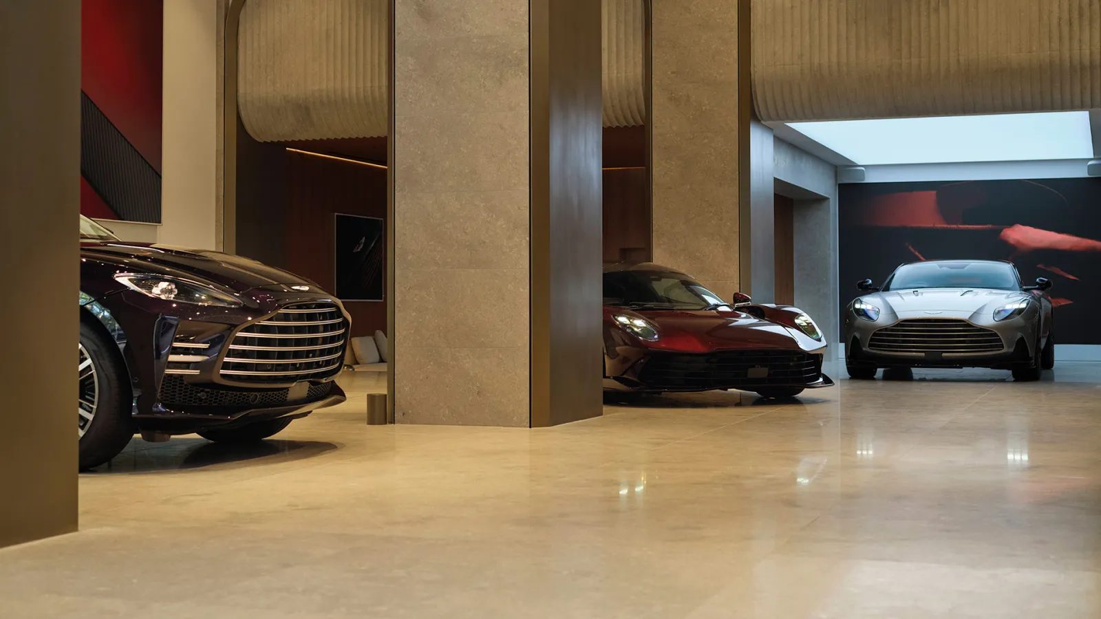 Aston Martin's showroom in London