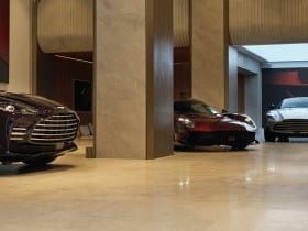 Aston Martin's showroom in London