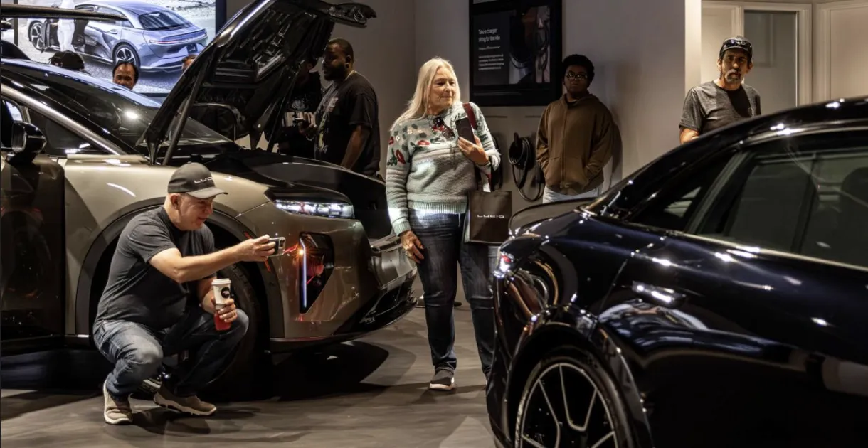 Lucid showroom in San Diego