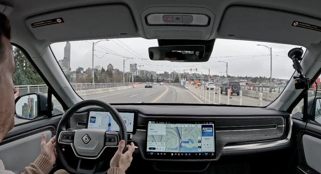 Devin Olsen testing Rivian's UHF